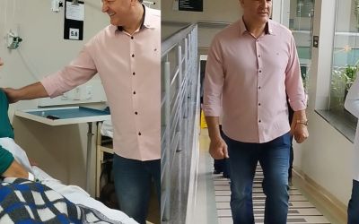 Prefeito Daniel Langaro visita pacientes que passaram por cirurgias eletivas