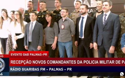 Recepção de Novos Oficiais da Policia Militar para a cidade de Palmas-PR