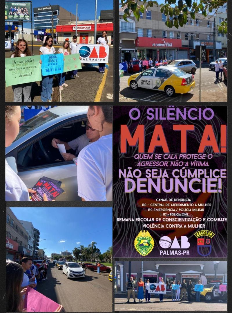 Combate à Violência Contra a Mulher: PM, OAB e escolas promovem blitz educativa em Palmas