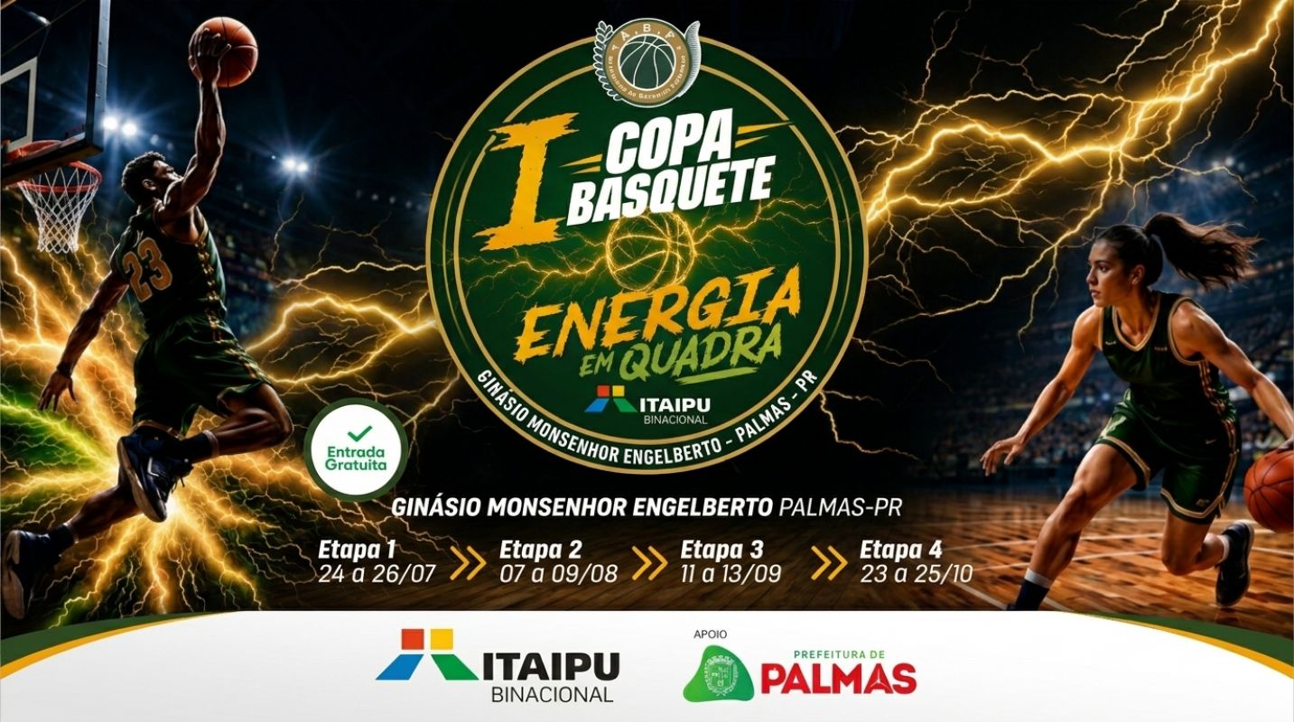 Palmas e região vão vibrar com uma energia diferente: cidade recebe a 1ª Copa Basquete Energia em Quadra